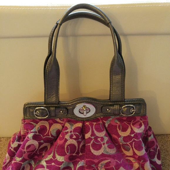 Coach pink and silver purse - Picture 8 of 8